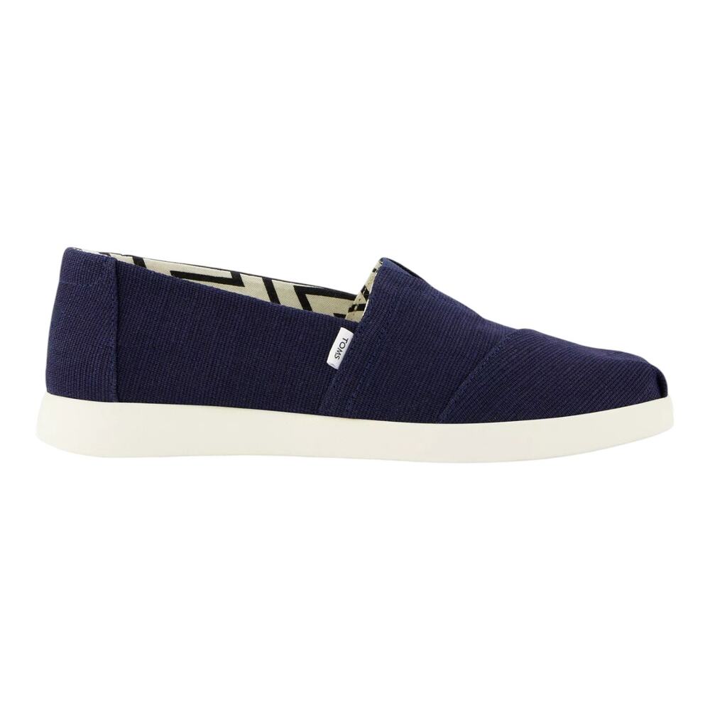 TOMS Women's Alpargata Plus Canvas Slip On Flats Navy Canvas Size 6 1/2